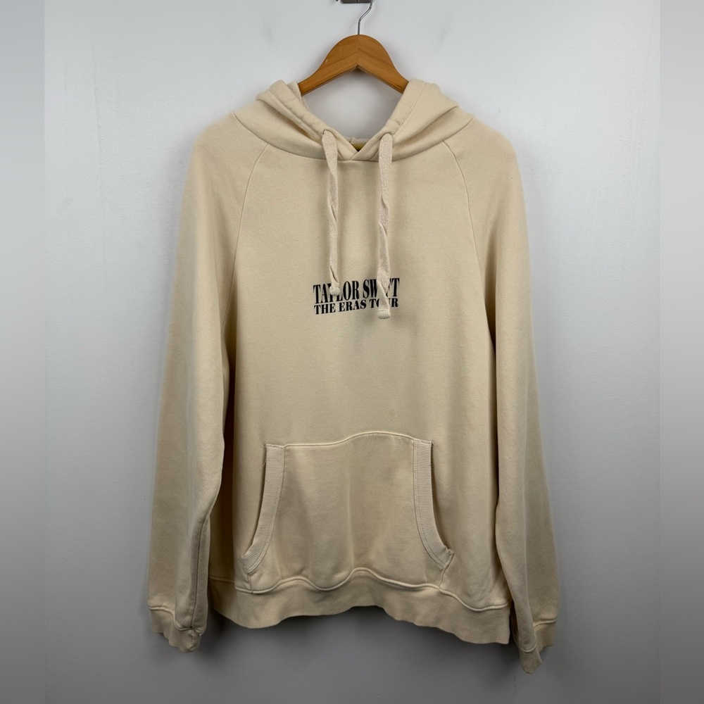 Taylor Swift The Eras Tour‎ Concert Beige Graphic Hoodie Size Medium
